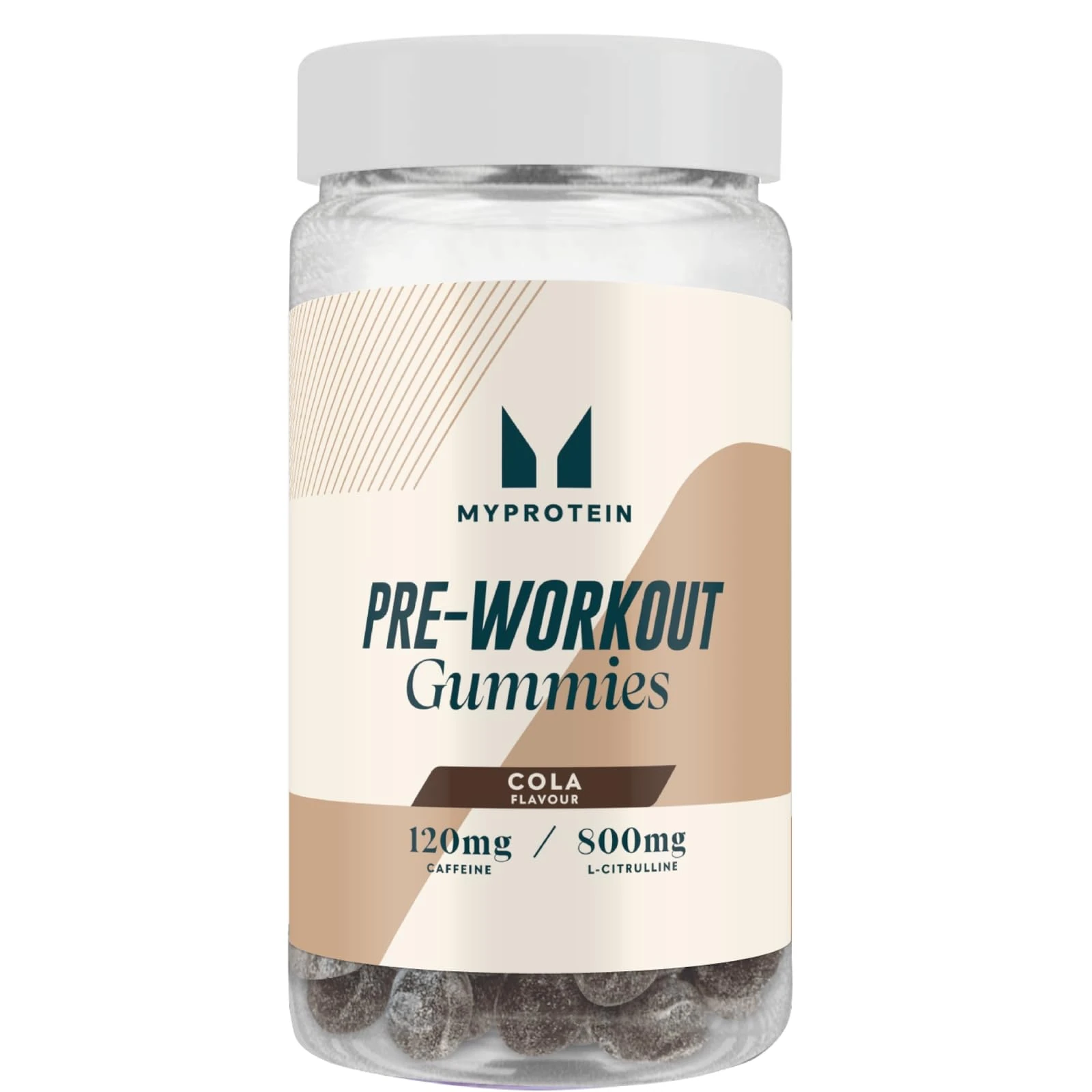 Myprotein Pre-Workout Gummies – Cola Flavour – Energy-Boosting Caffeine Gummies with L-Citrulline, Taurine, and B Vitamins – Fast-Acting & Convenient Pre-Workout Supplement