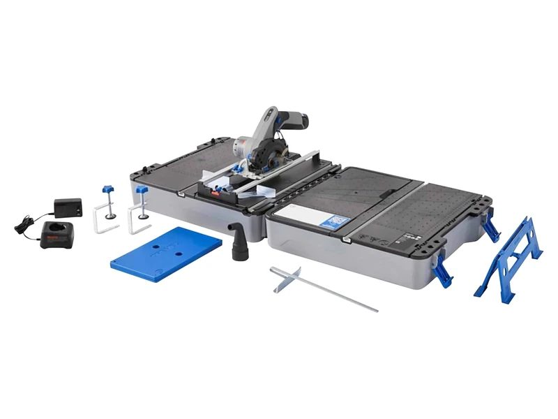 Dremel Blueprint 12 V Portable Saw Station with 1 x 12 V Cordless Compact Saw, 1 x Sawing Station, 1 x 2.0 Ah Battery, 1 Charger, 1 x Multi-Material Blade, 1 x Cutting Guide, 2 x Clamps - Image 1
