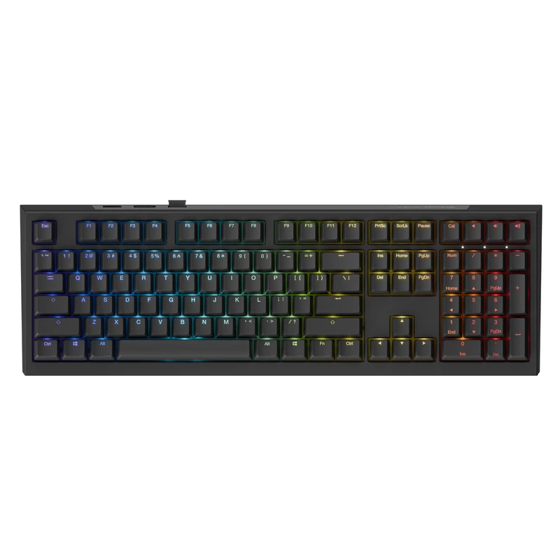 Ducky One X Wireless Gaming Keyboard Black – Full Size, Inductive Switches, Tri-Mode Connectivity USB-C, 2.4GHz, Bluetooth, Rapid Trigger, Adjustable Actuation, RGB, UK ISO, Quack Mechanics+