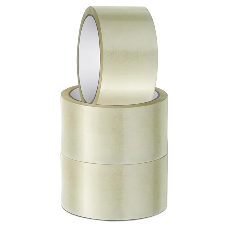 Stick Well 3 Rolls Clear Parcel Tape, 48mm X 66m, Strong Heavy Duty & Low Noise Packing Tape for Packing Boxes, Moving Boxes, and Secure Packaging