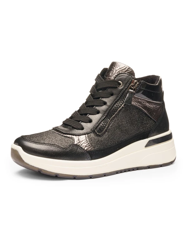 ARA Women's Garda Sneaker, Black Steel, 8 UK