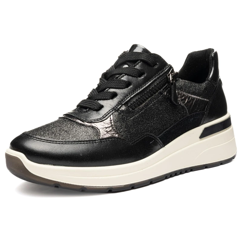 ARA Garda Women's Trainers Black Nuts, Black Steel, 38 EU Weit