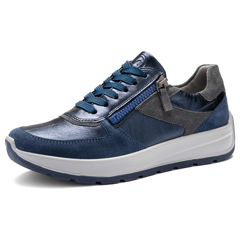 ARA Women's New York Trainers, Sapphire, Blue, Graphite, 35 EU Wide, Sapphire Blue Graphite, 3 UK