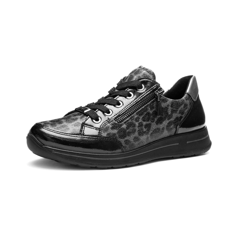 ARA Women's Osaka 2.0 Sneaker, Black Steel Graphite, 3 UK