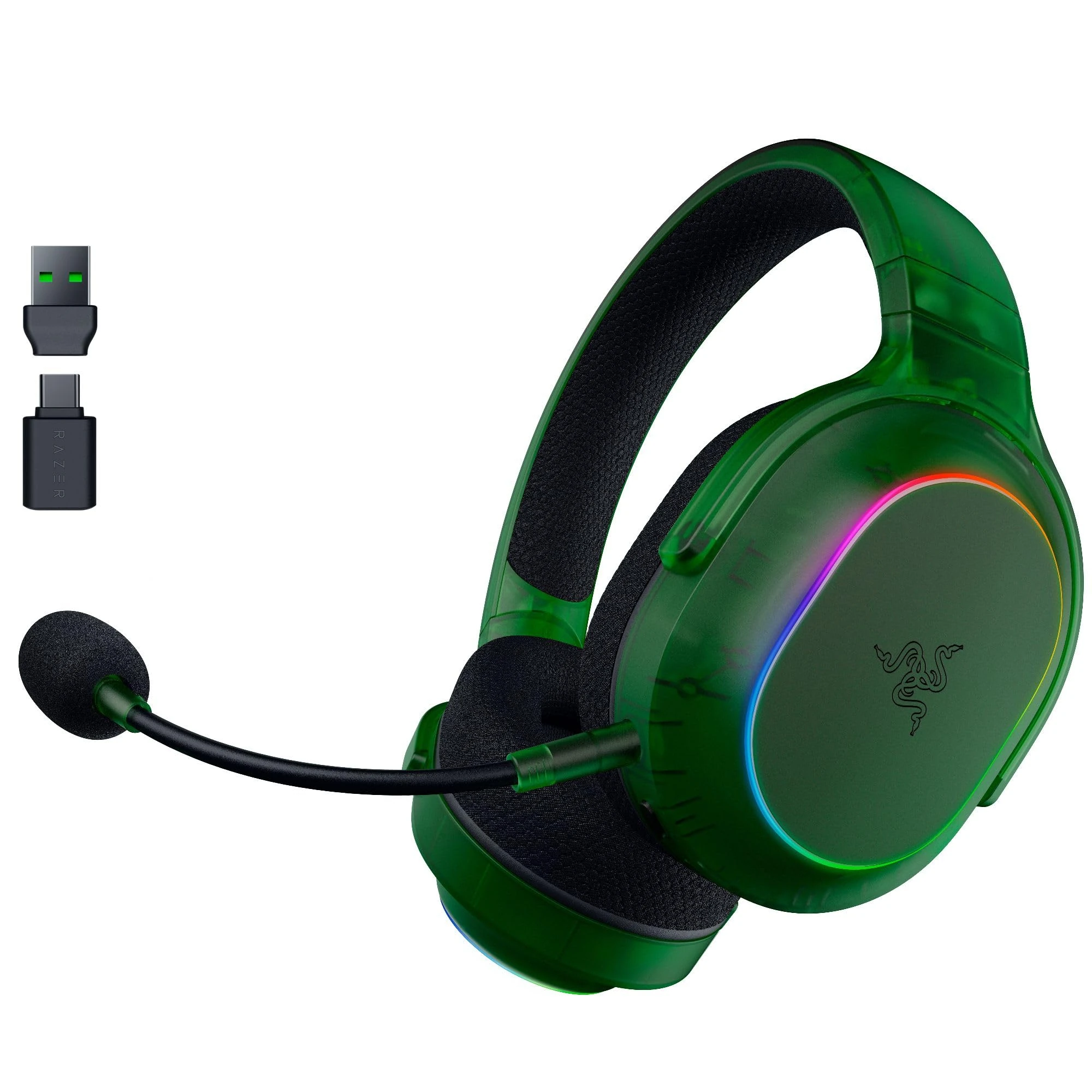 Razer Barracuda X Phantom Green Edition - Wireless Multi-Platform Gaming Headset (285g, TriForce 40mm Driver, Dual Wireless HyperSpeed and Bluetooth) Phantom Green