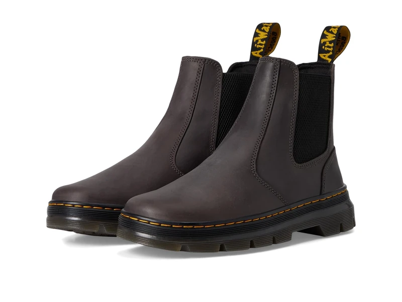 Dr. Martens Unisex Embury Gunmetal Saddleback Platform, black, 8 UK - Image 1