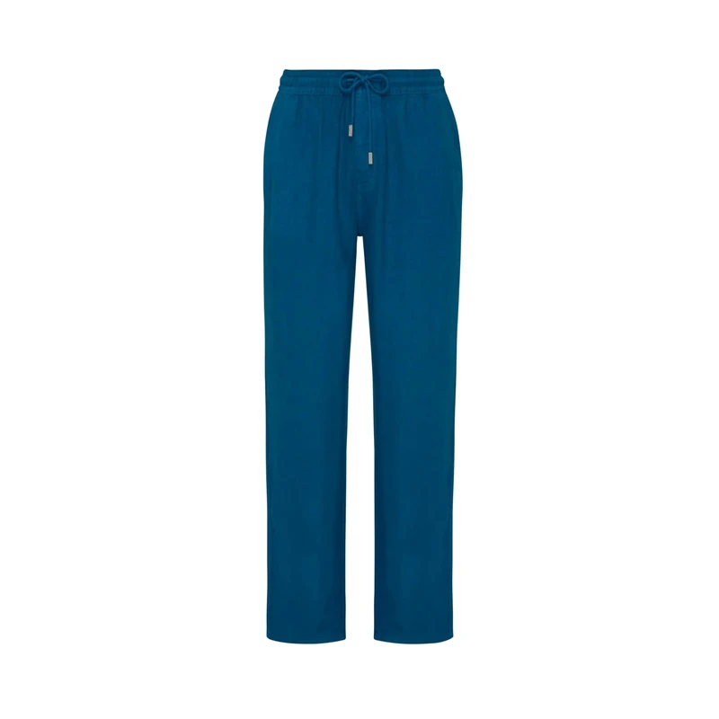 Vilebrequin, Linen Comfort Pants Solid, Xxl, Peacock