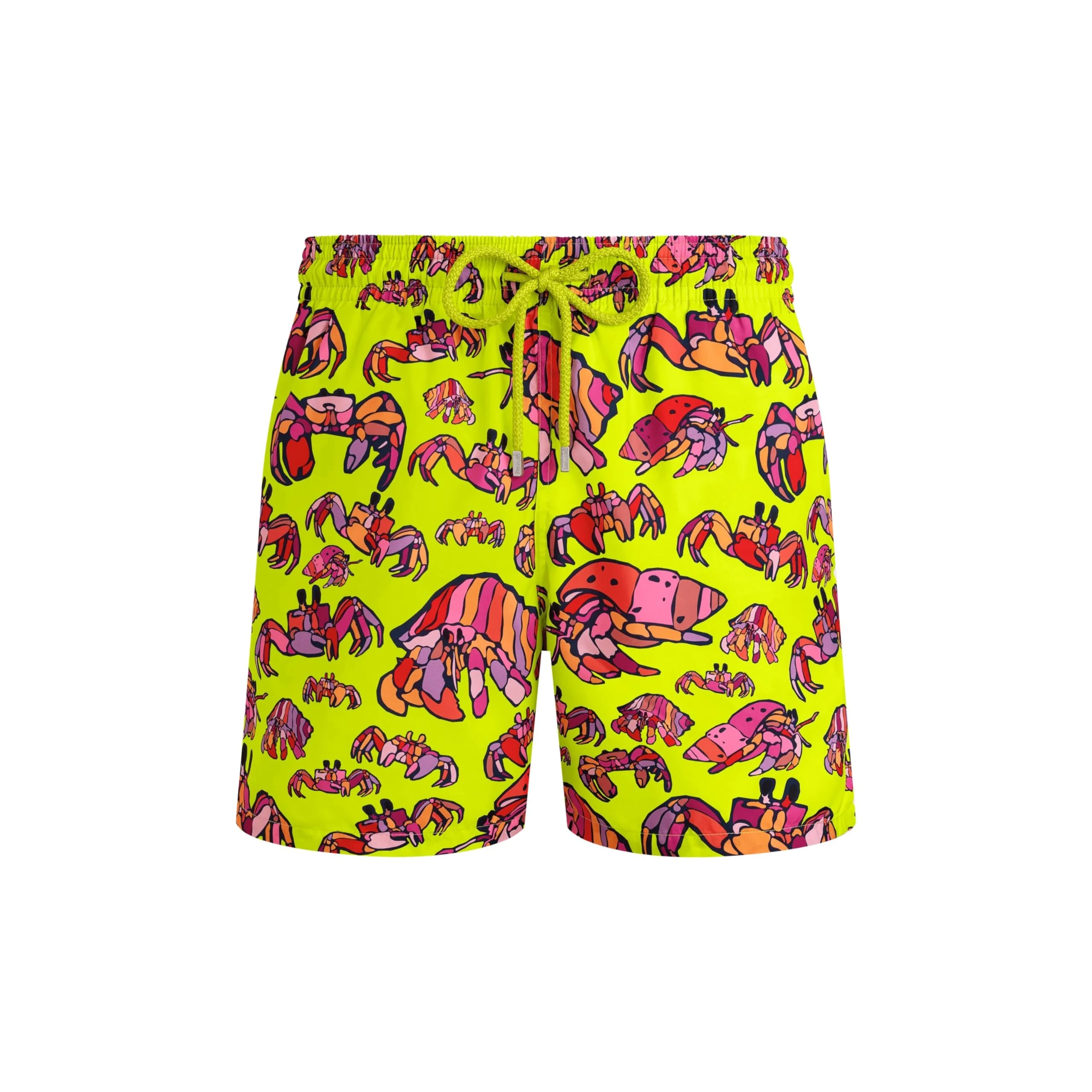 Vilebrequin, Ultra-Light and Packable Swim Shorts Hermit Crabs, L, Chartreuse
