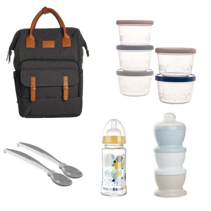 Thermobaby Diaper Bag Backpack - Complete Meal Kit for Parents - Image 1