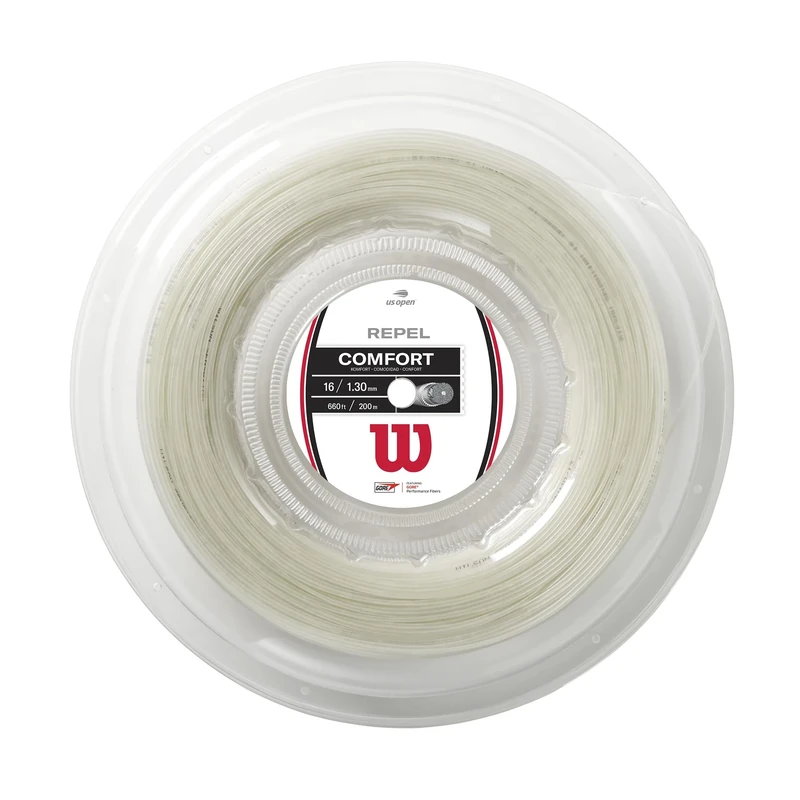 Wilson Repel 16 Reel (Natural) Tennis String, Provides Supreme Control and Amplified Spin, Reliable Feel and Durable Performance, Colour: Natural, Size: 16G
