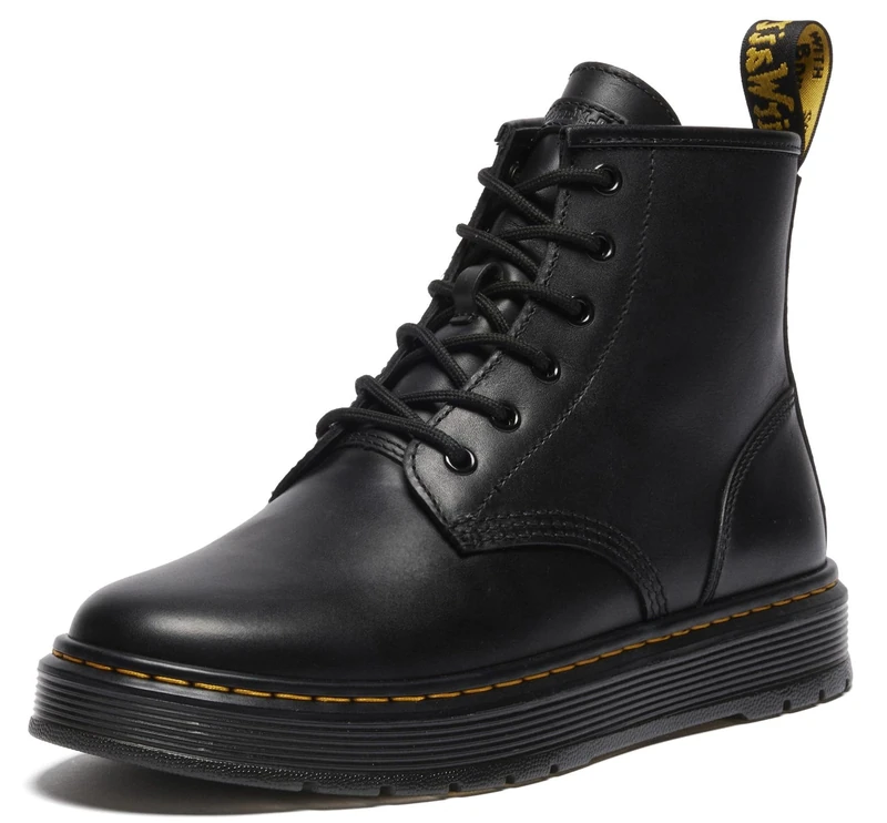 Dr. Martens Men's Brookline Chukka Black LussoPlatform, black, 6.5 UK
