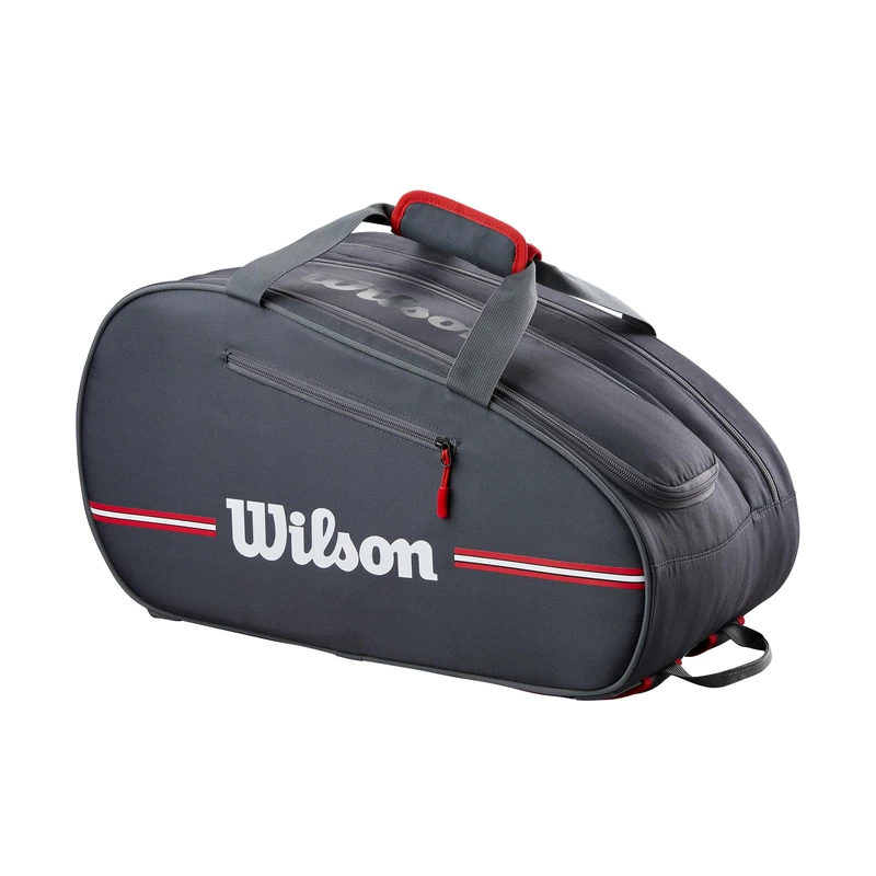 Wilson Team Padel Bag, Versatile Bag with a Dedicated Racket Space, Shoe Section and Spacious Accessory Pocket, Dual Carrying Options, Colour: Black