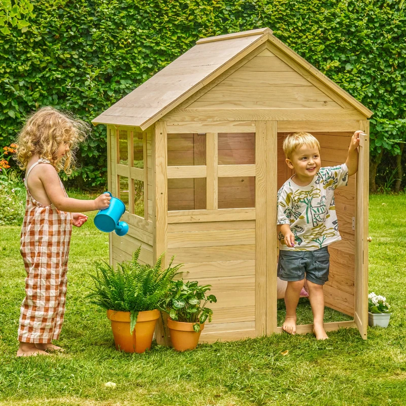 TP Buttercup Cottage Wooden Playhouse, FSC Certified Wood, Customisable Design, Perspex Windows, Optional Floor & Verandah, Outdoor Fun for Kids, Ages 2+