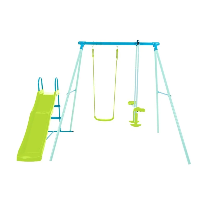 TP Toys Triple Set - Blue Swing, Glider and 6ft Slide Set - Image 1