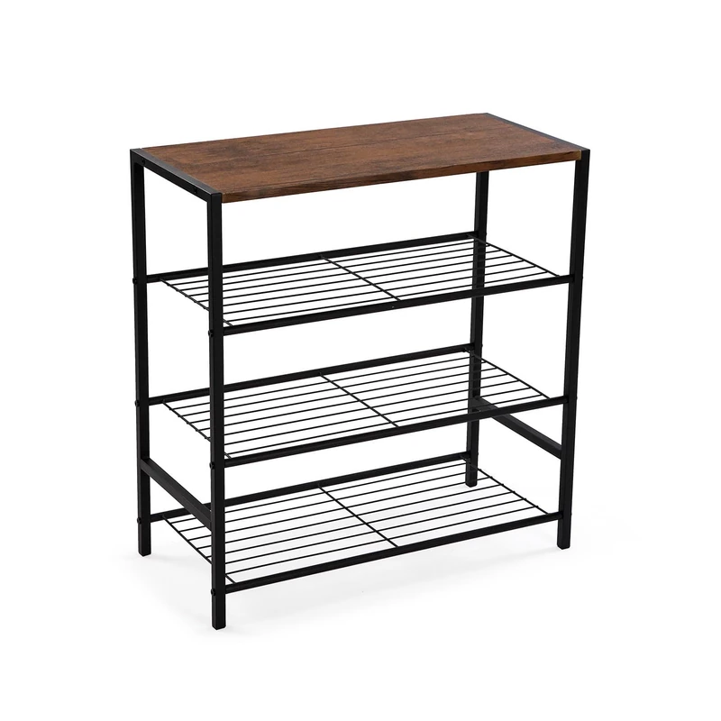 Versa Shoe Rack 3 Style Heights, Measurements (H x L x W) 67 x 30 x 63 cm, Color Brown
