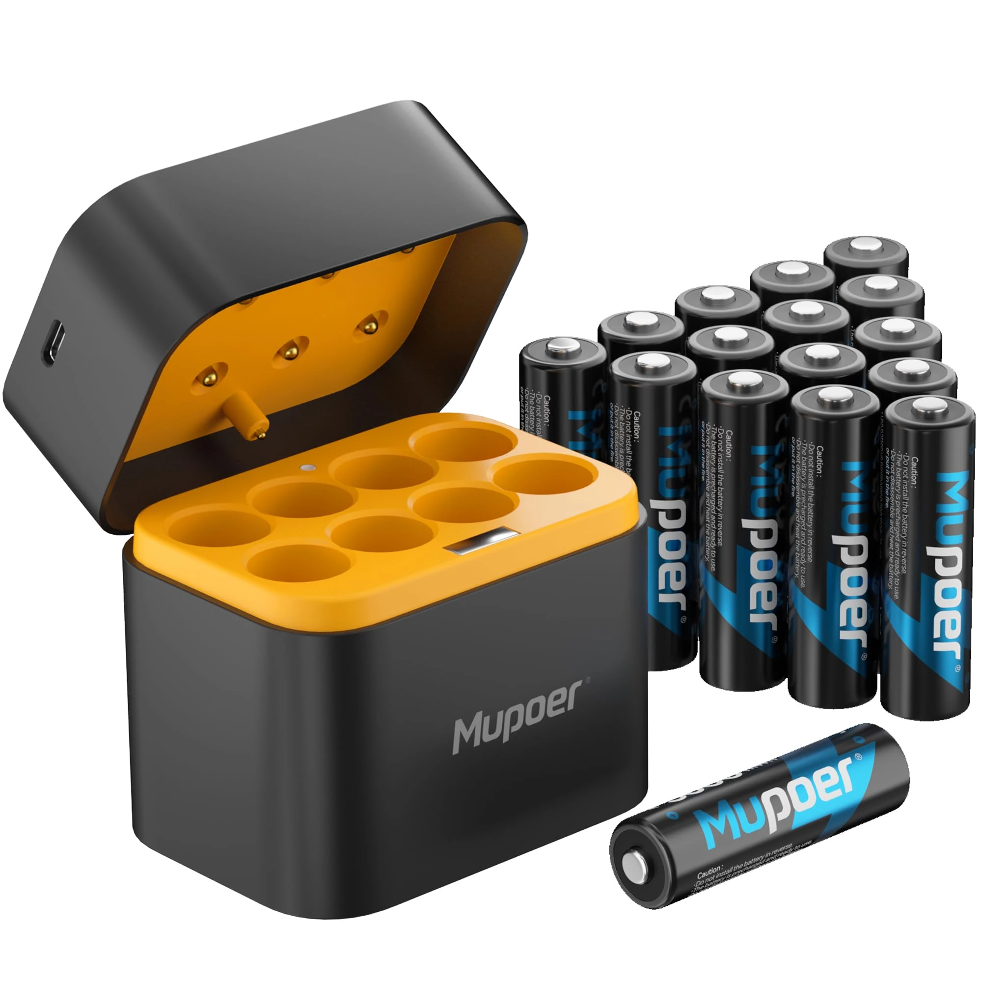 AA Rechargeable Battery with Charger,3000mWh Lithium Aa Battery 16 Count 1.5V,Double A Batteries High Capacity,Lithium ion Batteries with Charging Storage Box,Lithium Batter for Blink Camera Xbox
