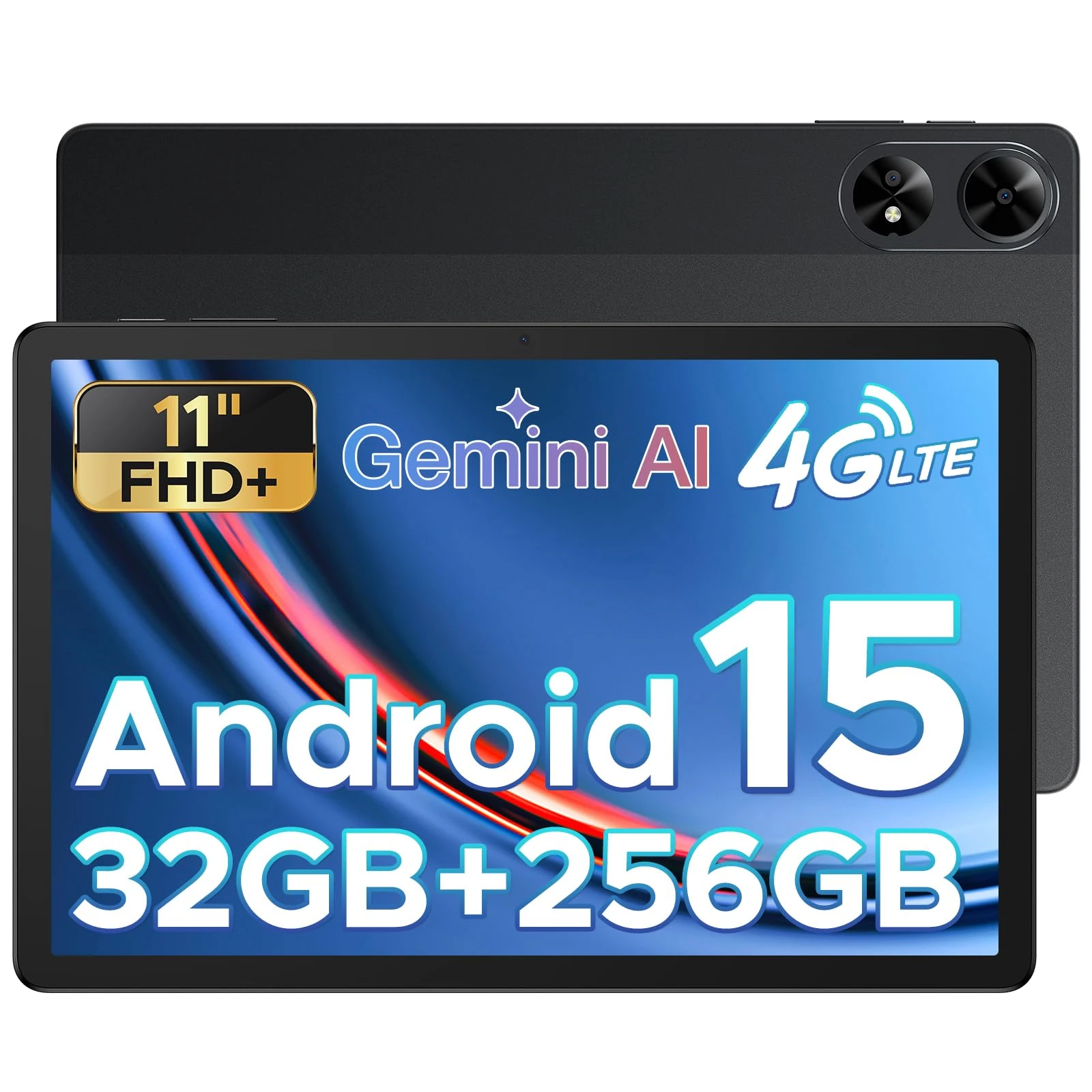 DOOGEE Tab G6 Plus Android 15 Tablet 2025 Newest 11 inchTablets with Sim Card Slot AI FHD+ 32GB RAM+256GB ROM/2 TB 8000mAh Octa-Core T7280|Widevine L1|5G WIFI|Bluetooth 5.0|GPS Tablet Android - Black