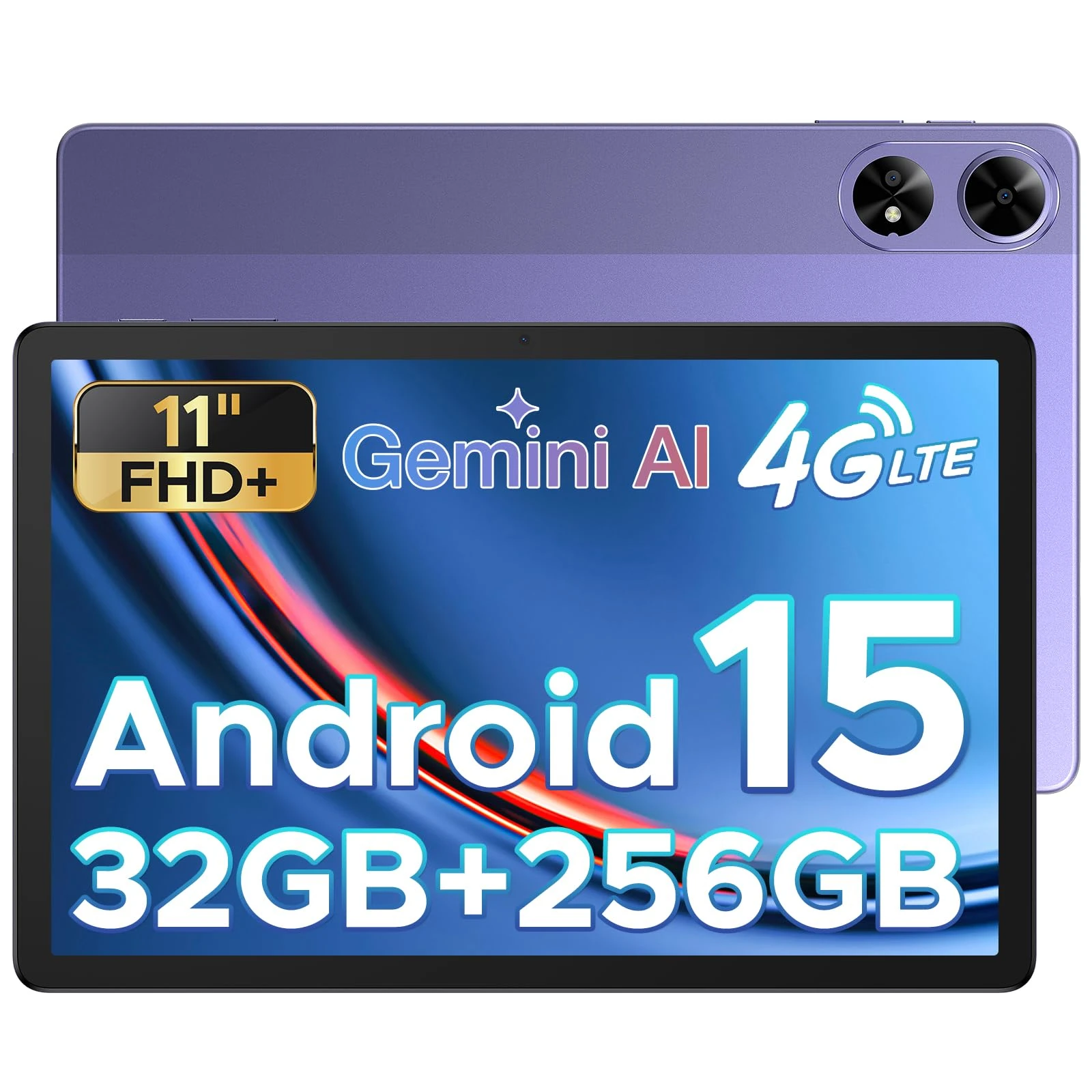 DOOGEE Tab G6 Plus Android 15 Tablet 2025 Newest 11 inchTablets with Sim Card Slot AI FHD+ 32GB RAM+256GB ROM/2 TB 8000mAh Octa-Core T7280|Widevine L1|5G WIFI|Bluetooth 5.0|GPS Tablet Android - Purple