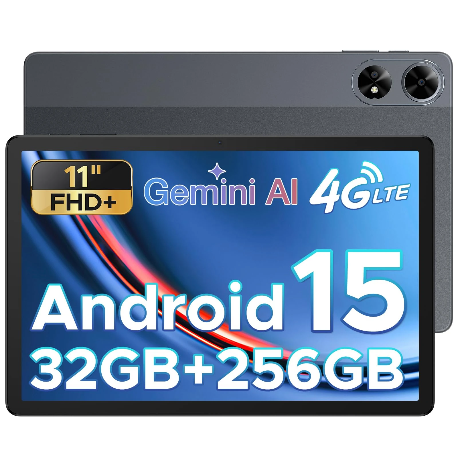 DOOGEE Tab G6 Plus Android 15 Tablet 2025 Newest 11 inchTablets with Sim Card Slot AI FHD+ 32GB RAM+256GB ROM/2 TB 8000mAh Octa-Core T7280|Widevine L1|5G WIFI|Bluetooth 5.0|GPS Tablet Android - Gray