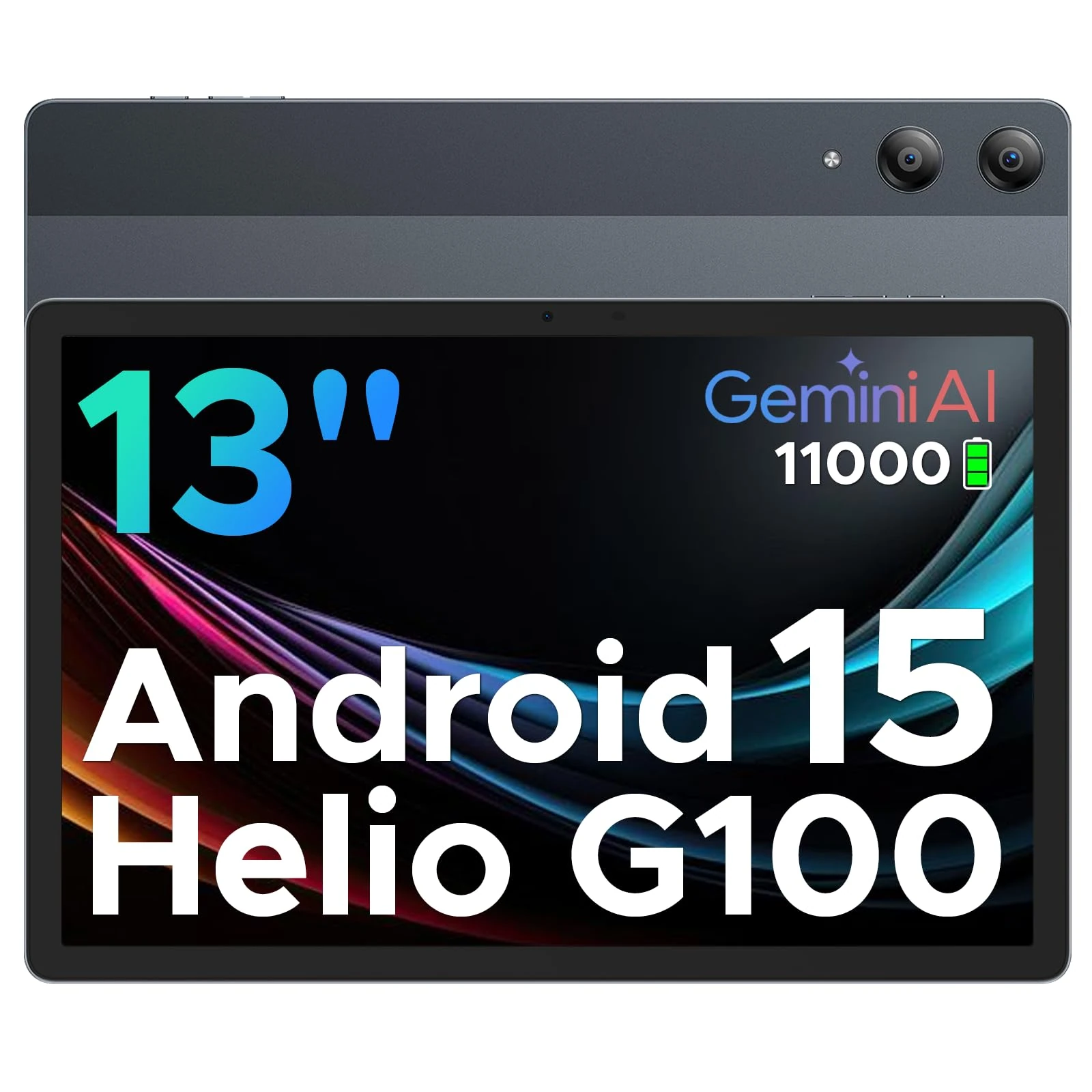 DOOGEE 2025 Newest Android 15 Tablet, Tab E3 Pro 13 Inch Tablet, 32GB+256GB/2TB, Helio G100 Octa-Core Android Tablets, 11000mAh/18W, Large Tablets with SIM Card Slot, 3.5mm Jack/5G WiFi/8+13MP, Gray