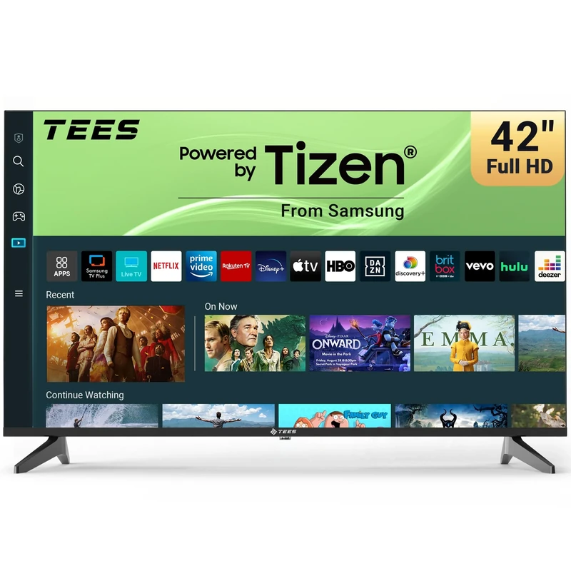 Tees 42 inch FHD Smart TV, Tizen OS 1080P Television with Netflix Disney+ Gaming Hub Dolby Audio, Screen for Bedroom Living Room, Made in the UK