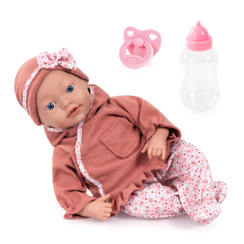 Bayer Design 93827AI Reborn baby doll, realistic, lifelike, new born, dummy, bottle, 38 cm