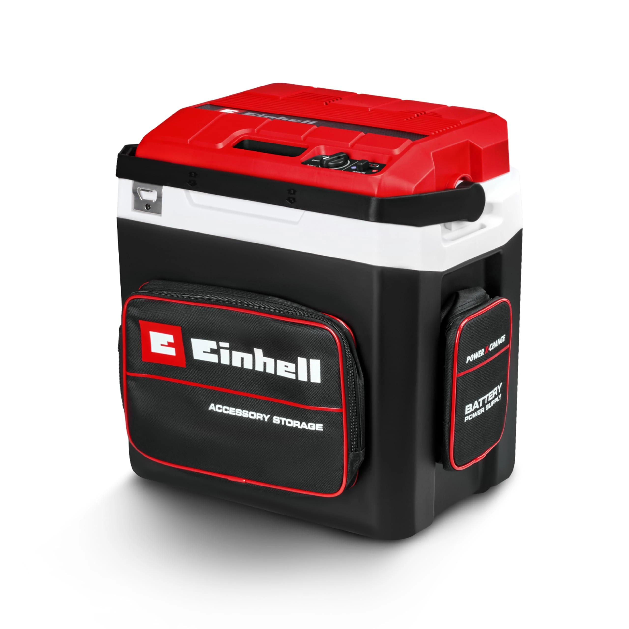 Einhell Battery-Powered Cool Box 18V Power X-Change, 27 litres, for Cooling and Keeping Warm, Hybrid 12V for Car, 230V Power Connection, incl. Pockets, Without Battery TE-COL 18/27 Li-Solo