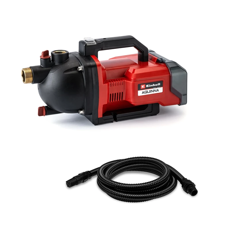 Einhell Aquinna 36/30 Set Power X-Change Battery Garden Pump (36 V, Flow Rate 3000 L/h, Maximum Flow Height 26 m, Eco Switch, Including 4 m Suction Hose, Without Batteries)