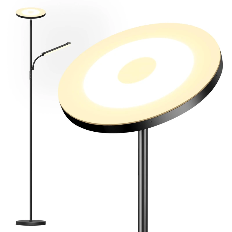 LUCKEA 42W LED Uplighter Floor Lamp - Remote & Touch Control