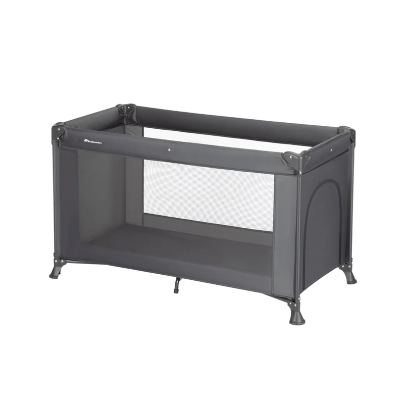 Bebeconfort Sweet Dreams Travel Cot, 0-3 Years (0-15kg), Lightweight, Large Mattress, Side Opening, Foldable Design, Carry Bag Included, Mineral Graphite