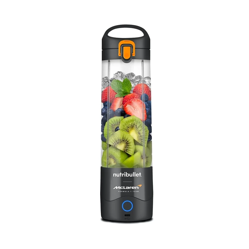 nutribullet Portable Blender in Collaboration with McLaren Formula 1 Team - Grey - Leak Proof To-Go Lid - Powerful Extractor Blade - USB-C Charging - 15+ Blending Cycles - Juices & Smoothies On The Go