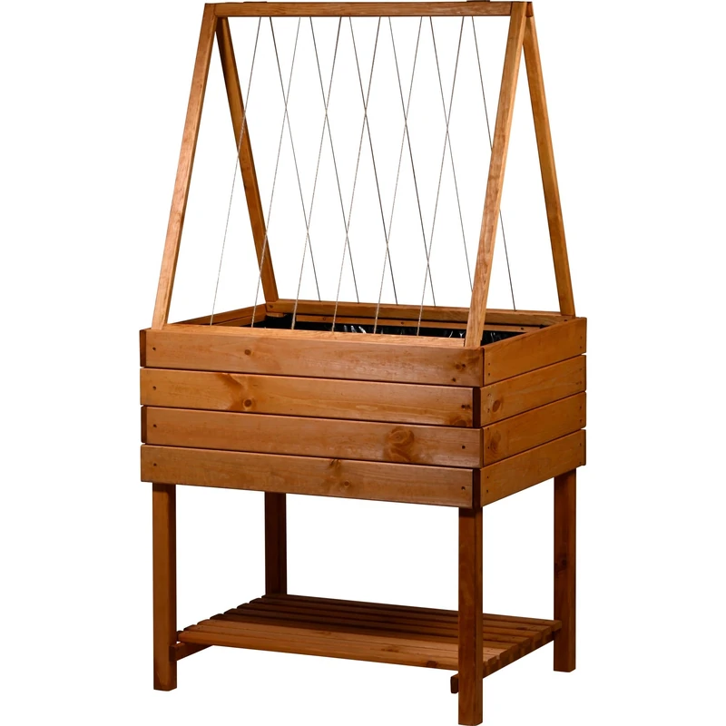 dobar Raised Bed, Wood, Light Brown, 100 L