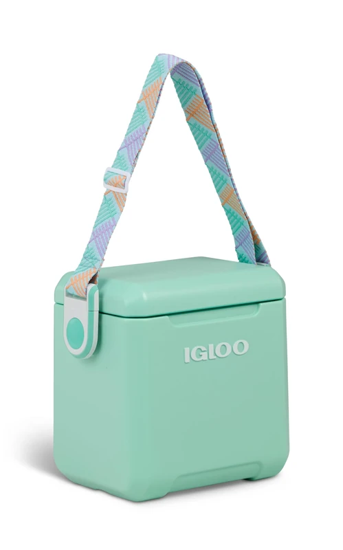 IGLOO Tag Along Too Passive Cool Box, 10.4 Litres, Compact and Portable Cool Box with Shoulder Strap for Outdoor Activities