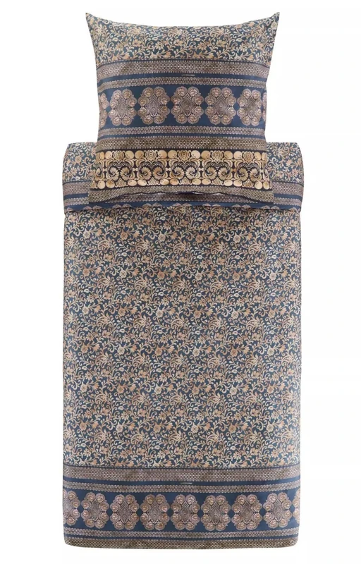 Bassetti Torcello Satin Bed Linen Set Silver G1 Size 200 x 200 + 2 x 80 x 80 cm