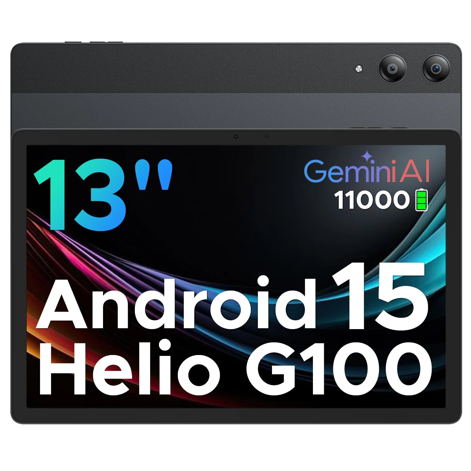 DOOGEE 2025 Newest Android 15 Tablet, Tab E3 Pro 13 Inch Tablet, 32GB+256GB/2TB, Helio G100 Octa-Core Android Tablets, 11000mAh/18W, Large Tablets with SIM Card Slot, 3.5mm Jack/5G WiFi/8+13MP, Black