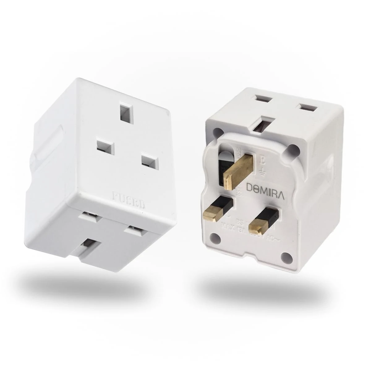 Domira 3 Way Power Adapter | Double Plug Adapters UK | Multi Socket Plugs Extension | Double Plug Socket | 3 Way Plug Adapter | Heavy Duty 13A Fuse