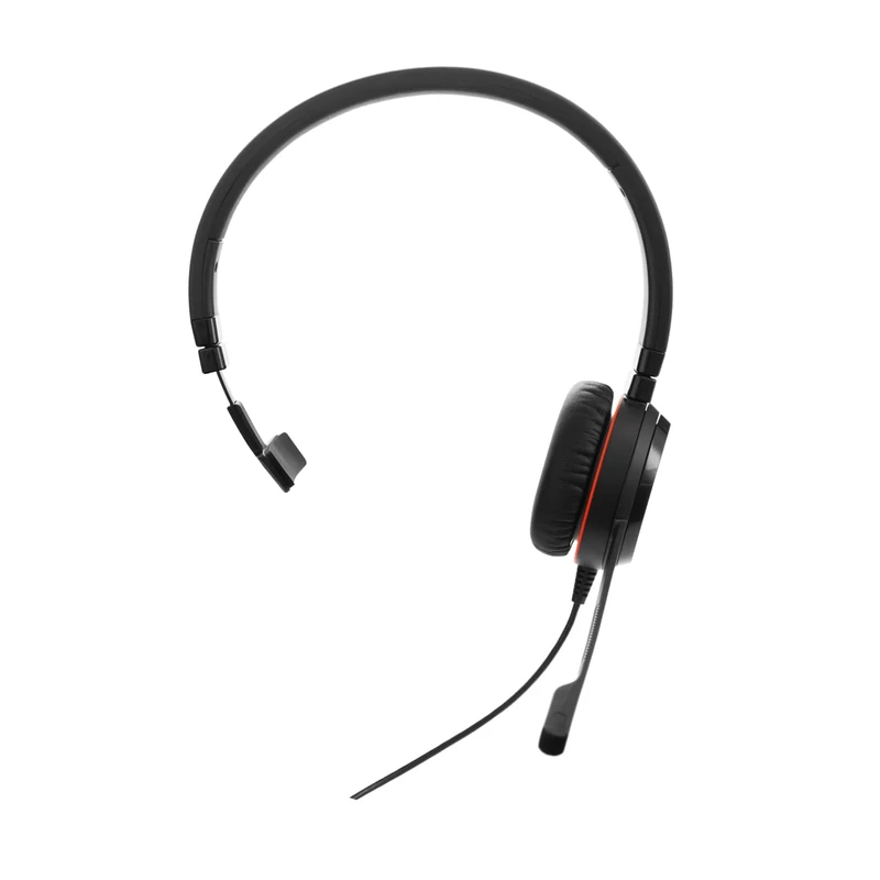 Jabra Evolve 30 II, Unified Communications Certified Mono Corded Headset with Call Control Unit, Noise-cancelling microphone, LED indicators, excellent sound quality - USB-C/A, Black