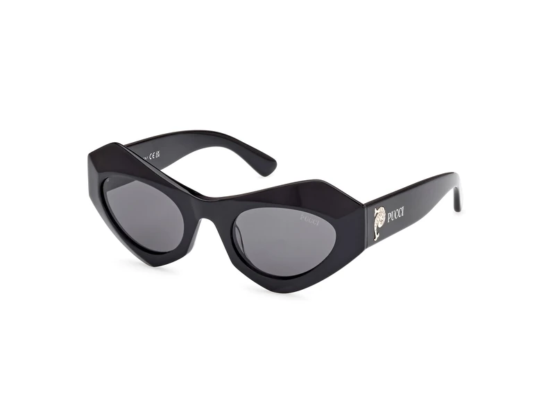 Emilio Pucci Ep0214 Sunglasses, Shiny Black, 50/23/140