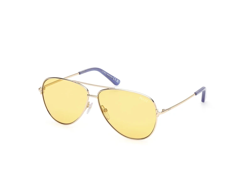 PUCCI Unisex EP0229 Sunglasses, Gold, 60/11/140