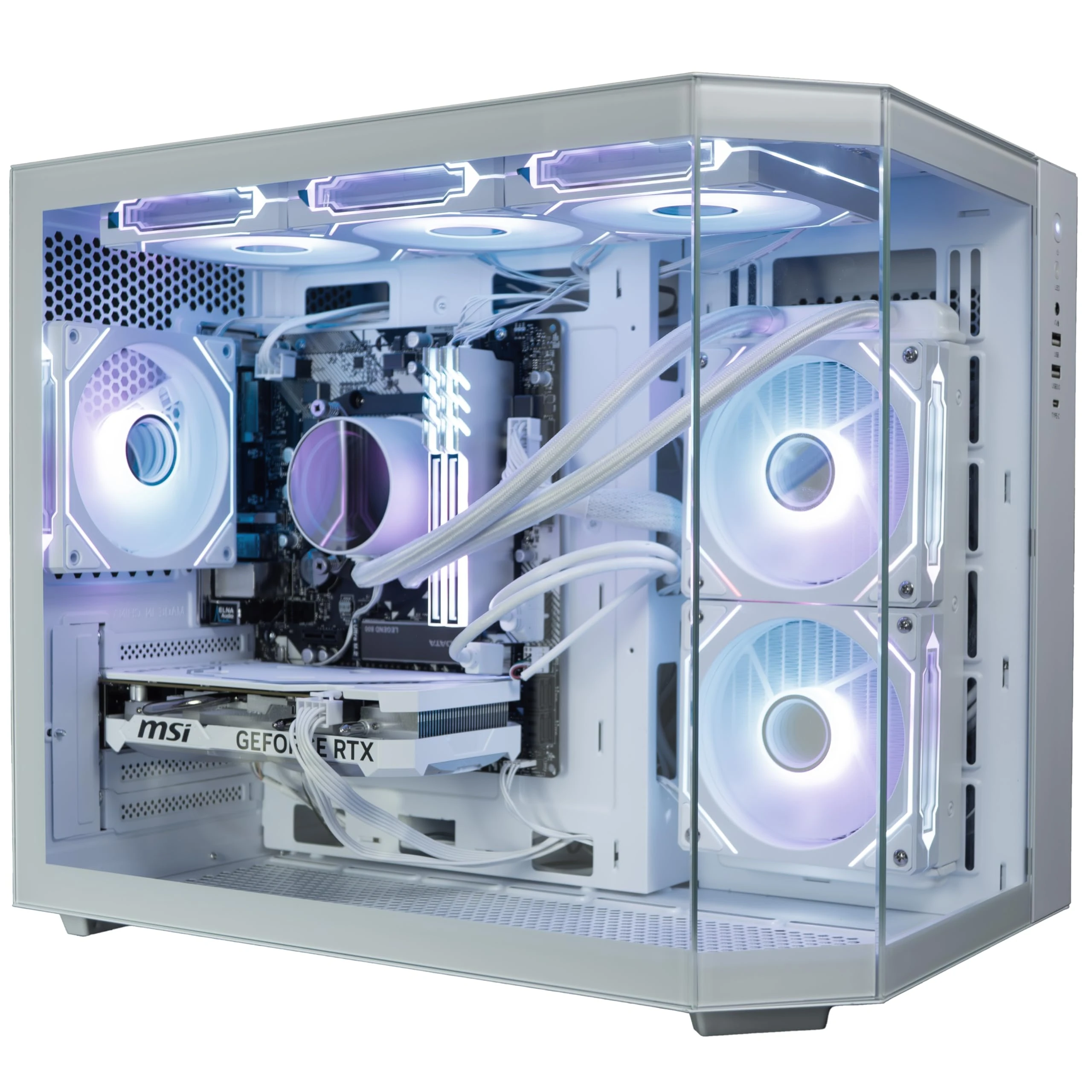 ionz Gaming PC - Desktop Computer, Ryzen 7 5800X, Nvidia RTX 5060, 16GB RGB RAM, 1TB NVMe SSD, 240 AIO Cooling, 600W 80+ PSU, WiFi, Windows 11, White - Apex