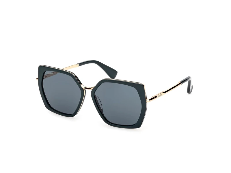 MaxMara Miller-5 Sunglasses, Shiny Dark Green, 56/14/140