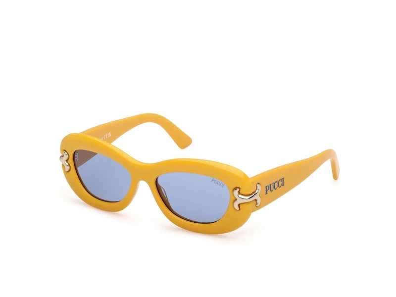 Emilio Pucci Ep0210 Sunglasses, Shiny Yellow, 52/16/140