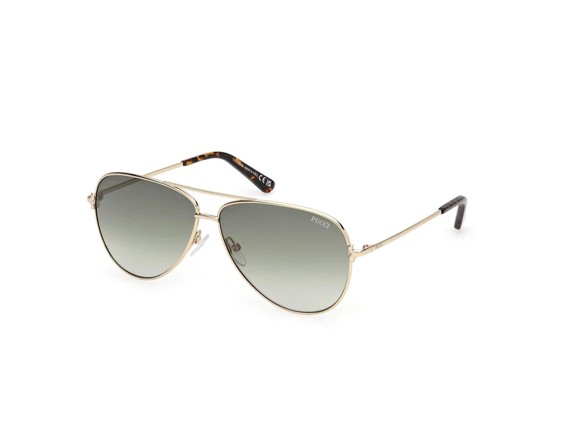 PUCCI Unisex EP0229 Sunglasses, Gold, 60/11/140