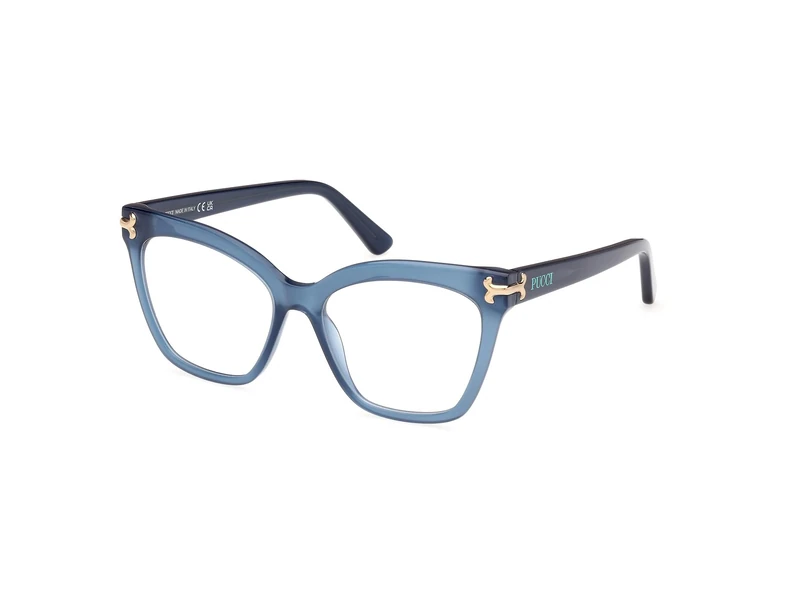 Emilio Pucci Ep5235 Lunettes de Soleil, Shiny Blue, 54