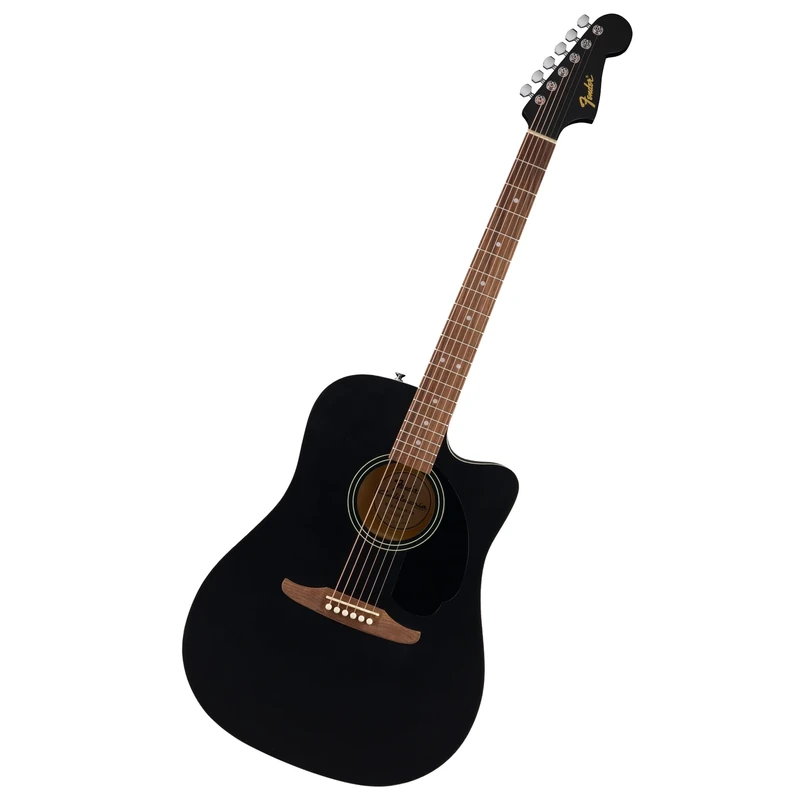 Fender California Debut Redondo Dreadnought with cutaway Acoustic Guitar CE, Spruce Top, Black Pickguard, Black