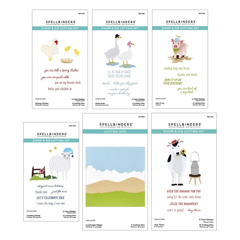 Spellbinders On The Farm Animal and Landscape Die Bundle