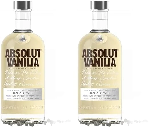 Absolut Vanilia Flavoured Swedish Vodka, 70 cl (Pack of 2)
