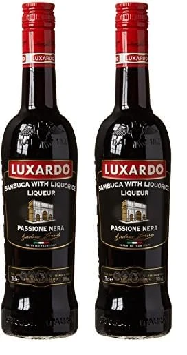 Luxardo Passionne Nera Sambuca 70cl, 38% ABV | Anise and Liquorice Black Flavoured Liqueur (Pack of 2)
