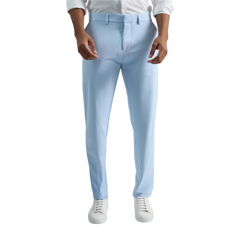 Kenneth Cole Men's Slim Fit Technicole Stretch Performance Casual Pant, Sky Blue, 33W x 30L - Image 1