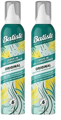 Batiste Dry Leave In Conditioner Original 100 ml, Hair Conditioner Foam by Batiste Dry Shampoo, for Dry Hair, Fresh Fragrance, No Rinse Formula with Aloe Vera, Vegan Friendly Conditioner (Pack of 2)